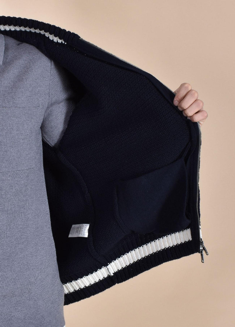 Giubbotto Circolo 1901 college bomber lana blu CN51641123 CIRCOLO 1901