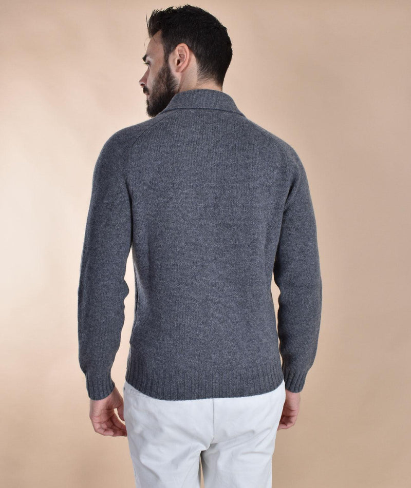 Cardigan camicia Gran Sasso super geelong grigio 13109 25079093 GRAN SASSO