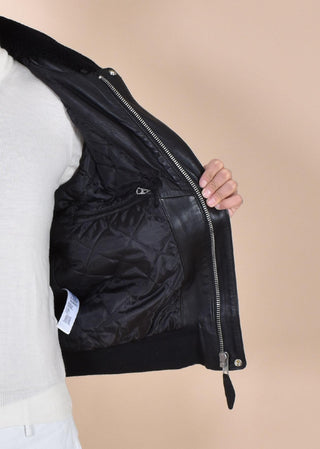 Giubbotto Schott aviatore pelle nero Flight LCFLIGHTW01 Schott