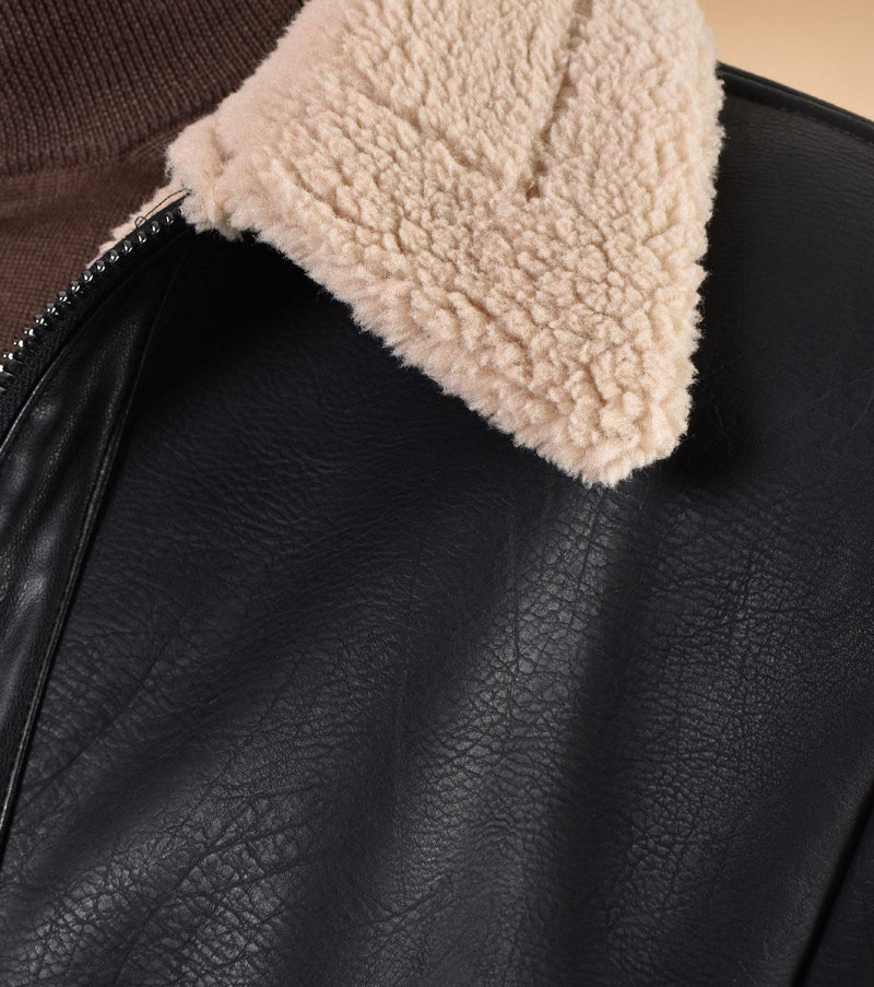 Giubbotto Officina 36 montone eco shearling nero 768801 OFFICINA 36