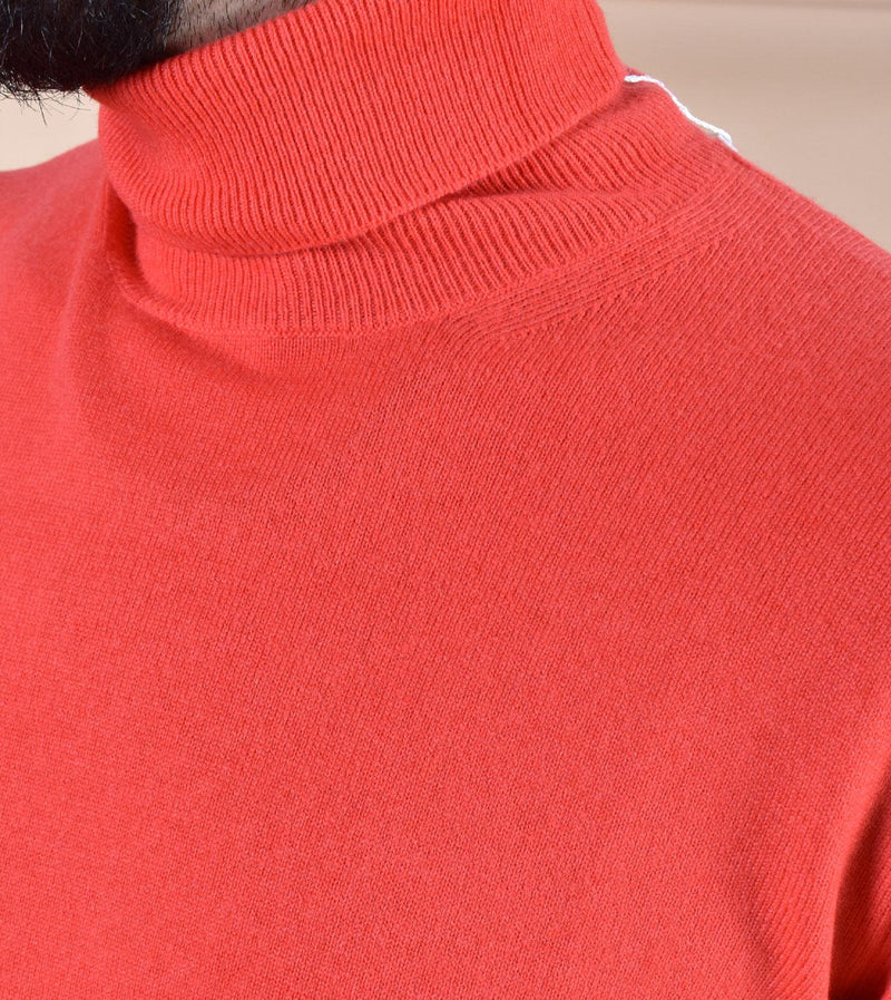 Maglia Della Ciana dolcevita cashmere lana corallo 1802005 Della Ciana