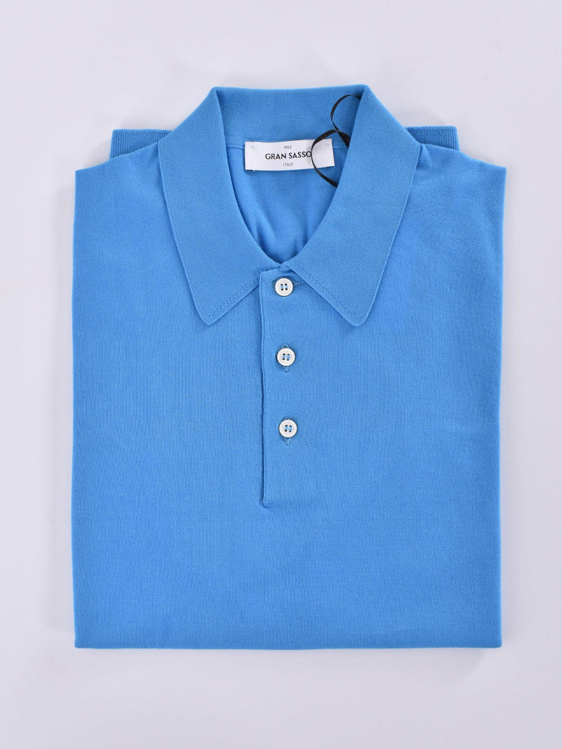 Polo Gran Sasso Fresh Cotton azzurro 