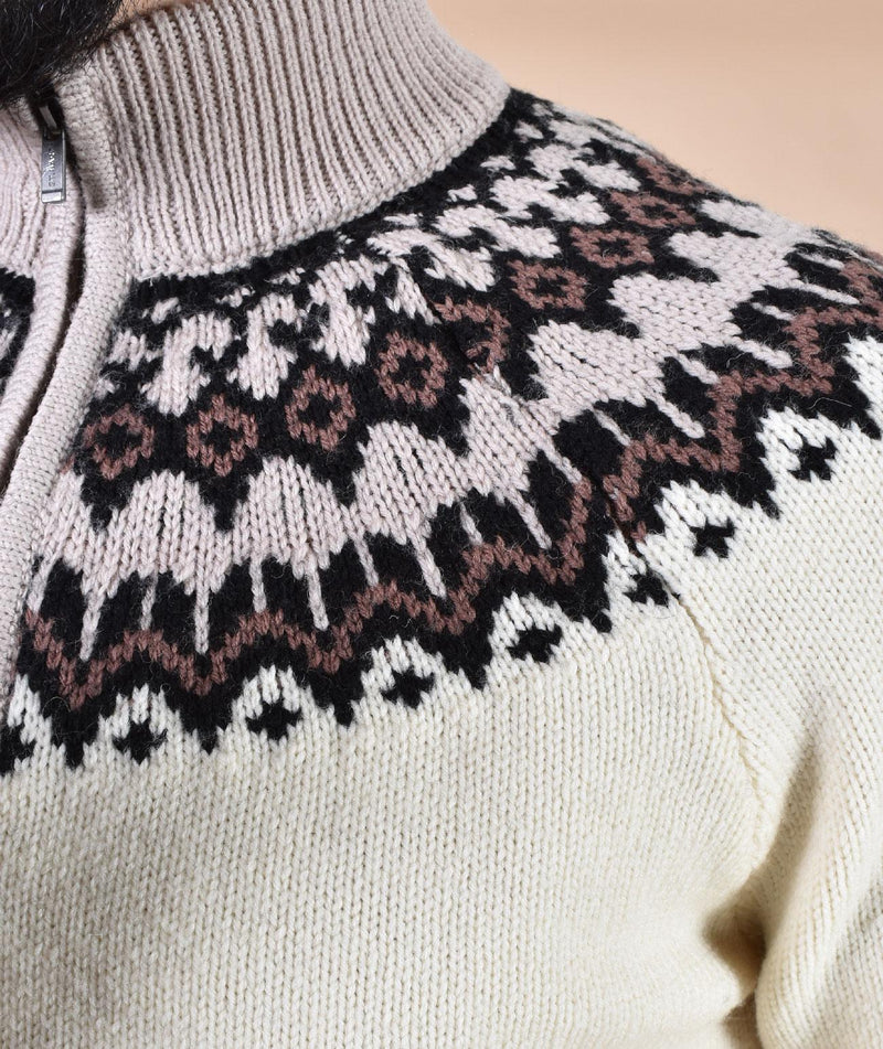 Maglia MC2 Saint Barth collo alto zip nordic bianca 