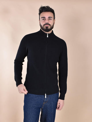 Maglia Gran Sasso lupetto zip Rain Wool nero 24117 24601099 GRAN SASSO
