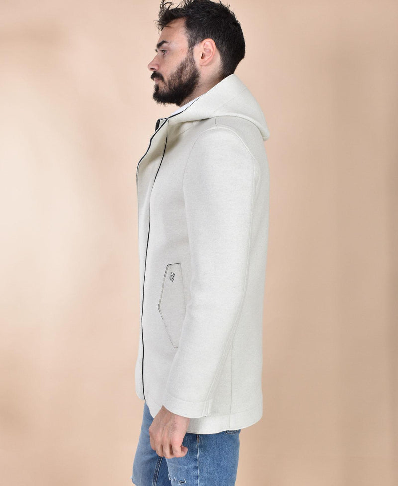 Cappotto BoB bianco panna Wick cappuccio WICK15301 BOB