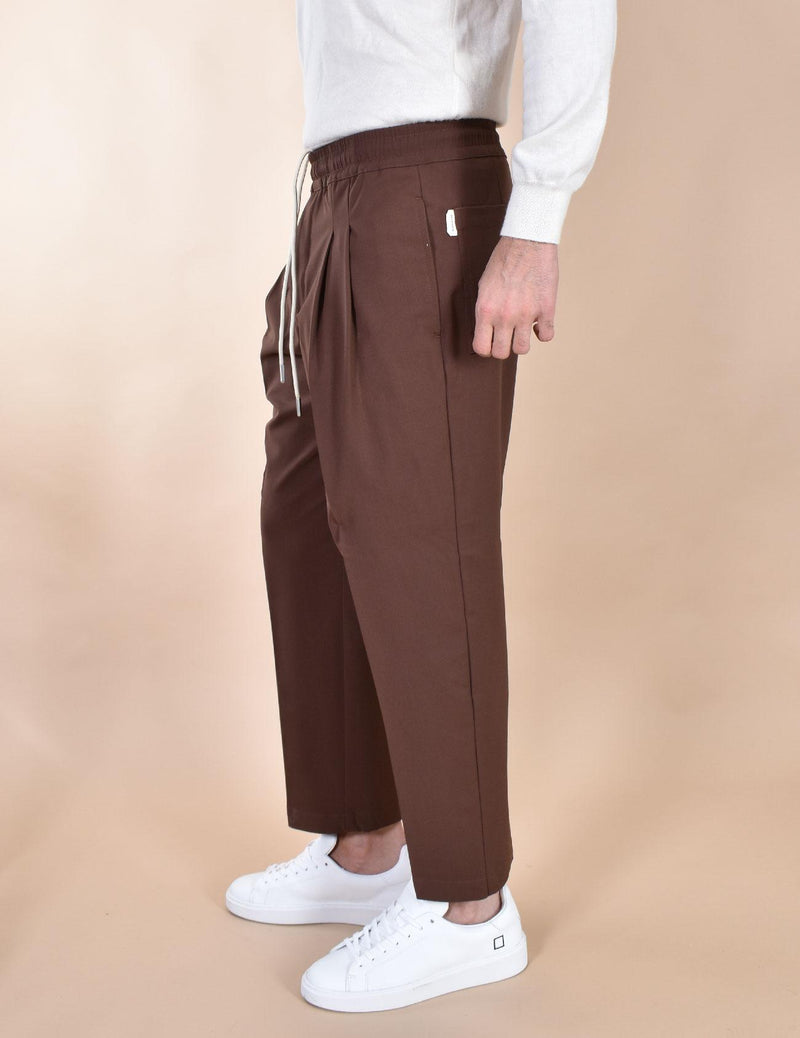 Pantalone Yes London pantalaccio fresco lana cacao XP333001 YES LONDON