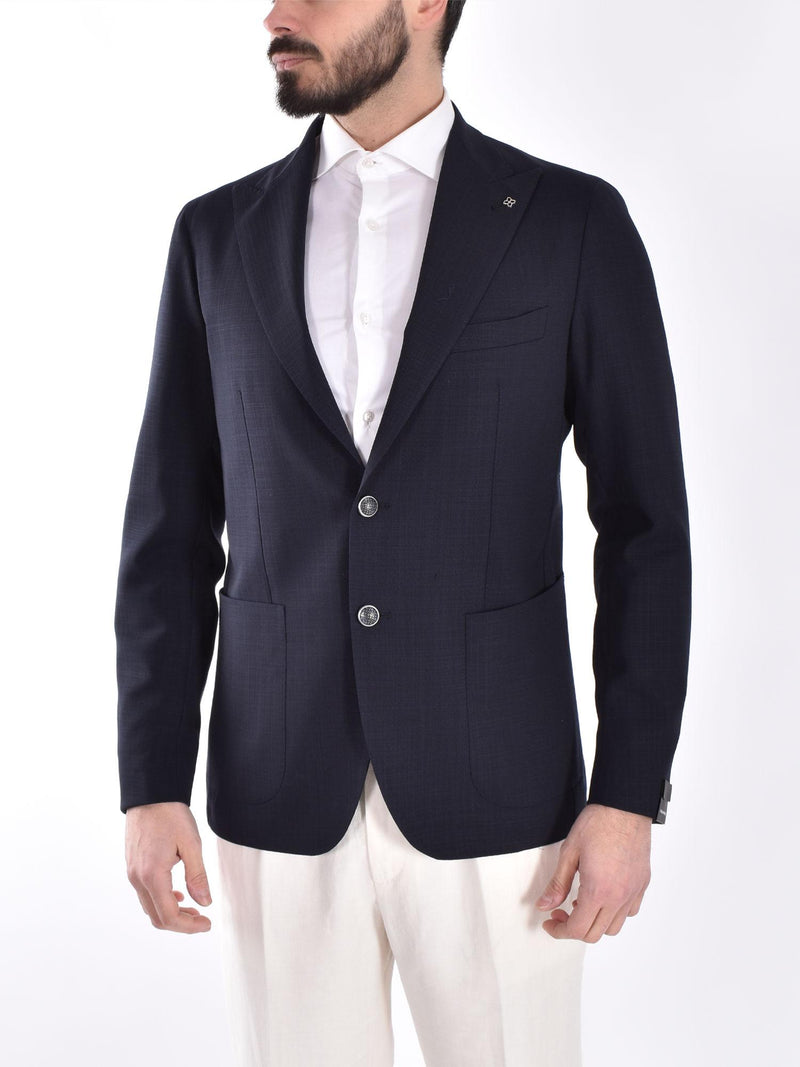 Giacca Tagliatore lana vergine blu 