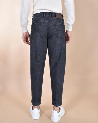 Pantalone jeans Berwich chiaia nero risvolti KK10002 BERWICH