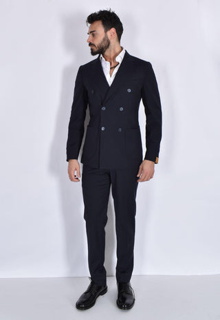 Abito Santaniello doppiopetto blu E2489B78B SANTANIELLO