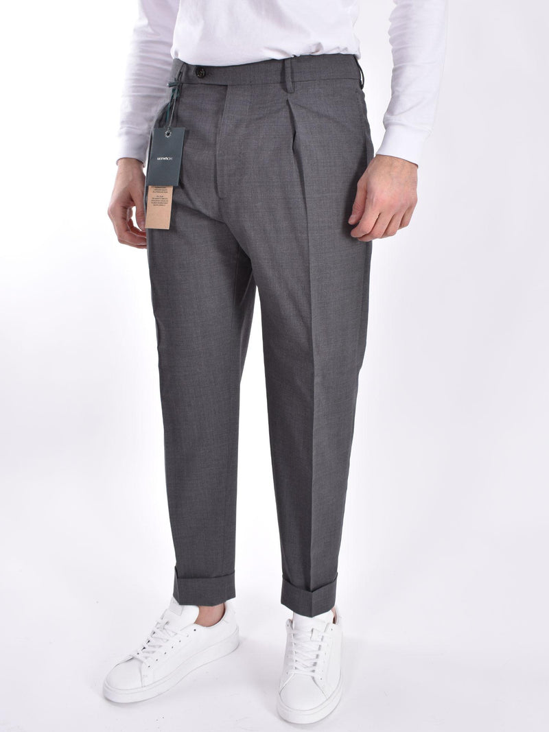 Pantalone Berwich Chiaia lana vergine grigio 