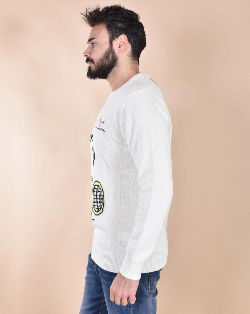 Maglia Mc2 Saint Barth Snoopy tennis bianca 0307910 MC2 SAINT BARTH