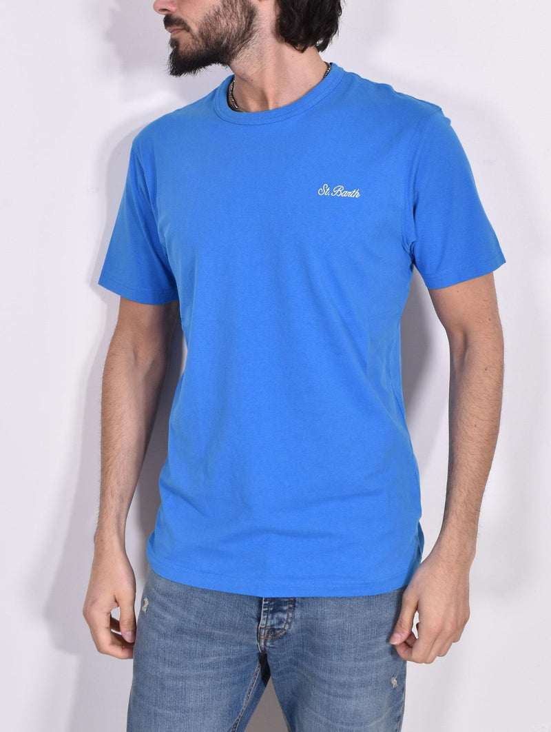 T-shirt Mc2 Saint Barth Dover blu royal logo 