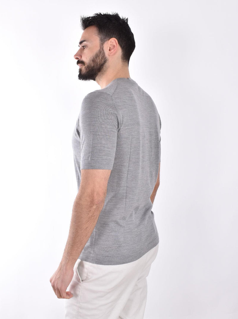 Maglia Gran Sasso cashmere seta lana grigio 