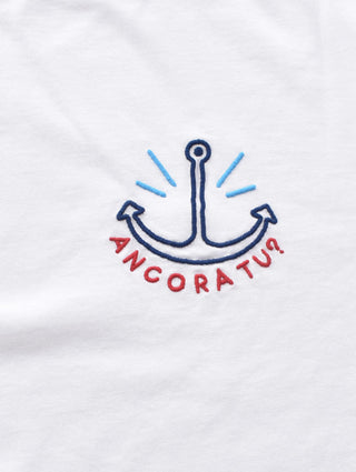 T-shirt Mc2 Saint Barth bianca ancora tu 0501001 MC2 SAINT BARTH