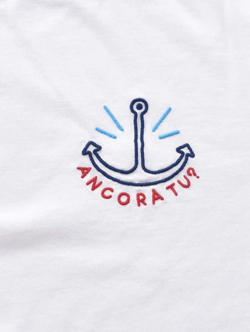 T-shirt Mc2 Saint Barth bianca ancora tu 0501001 MC2 SAINT BARTH