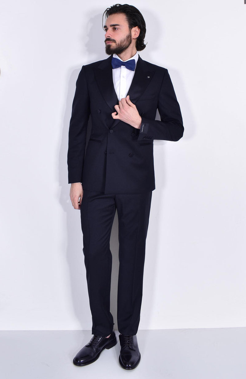 Abito Tagliatore doppiopetto smoking blu fresco lana SFBR10A01 SFBR10A015014 TAGLIATORE