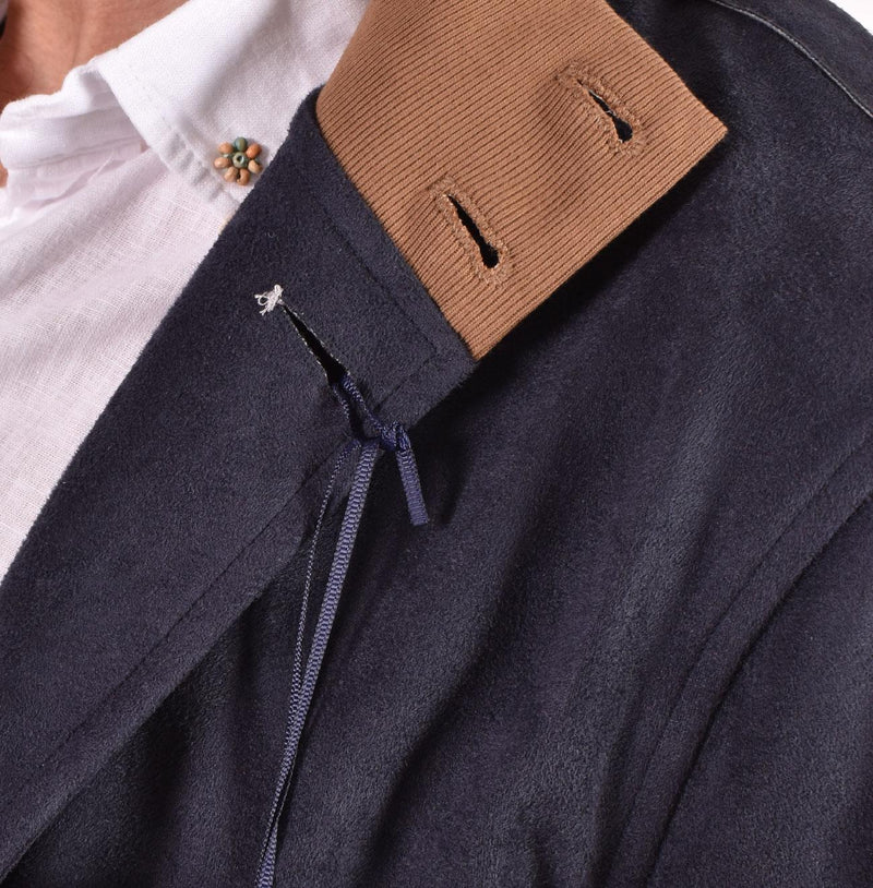 Giubbino BoB bomber blu scamosciato ONE 