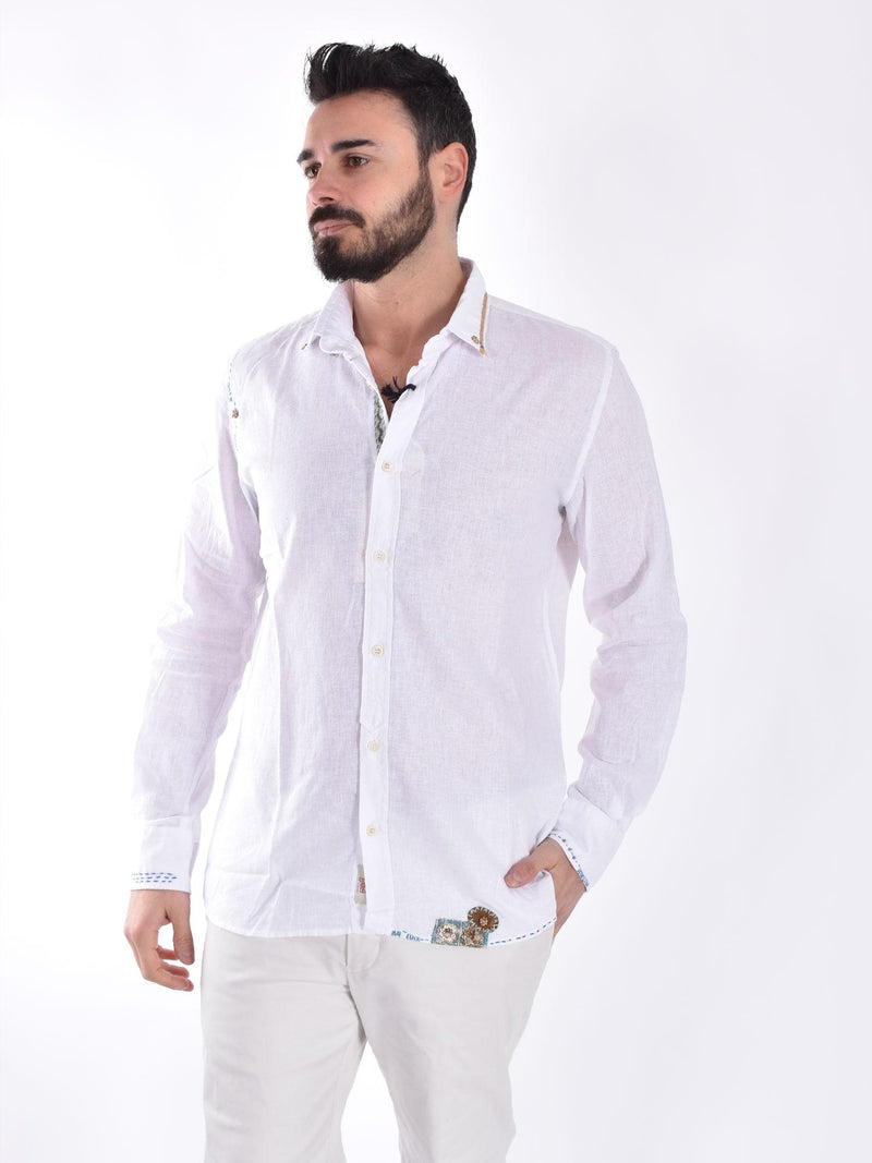 Camicia BoB lino cotone Tutor bianca 