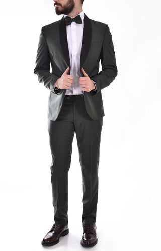 Abito Marcel Morel smoking verde sciallato AB029525 Marcel Morel