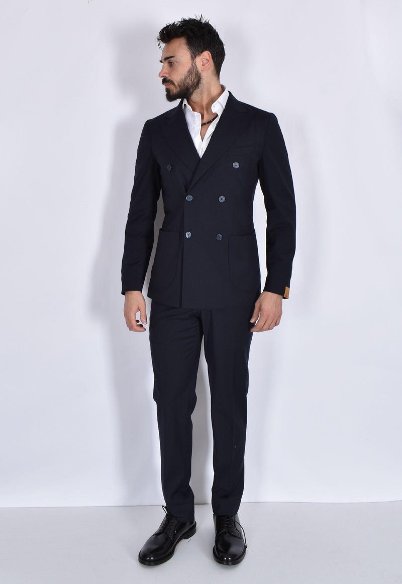 Abito Santaniello doppiopetto blu E2489B78B SANTANIELLO