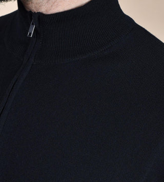 Maglia Daniele Fiesoli lupetto zip nero DF9048013 DANIELE FIESOLI