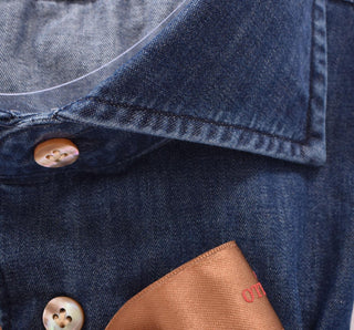 Camicia Borriello denim jeans Passion blu scuro 90951 BORRIELLO