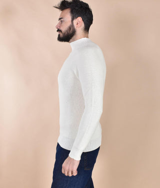 Maglia Gran Sasso lupetto bianco panna Rain Wool 24118 24601005 GRAN SASSO