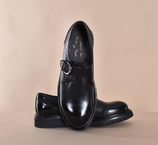 Scarpe Claudio Marini fibbia pelle nero 835001 CLAUDIO MARINI