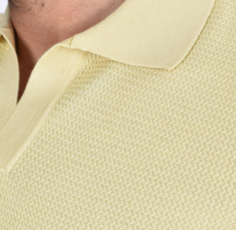 Polo Gran Sasso seta cotone giallo 