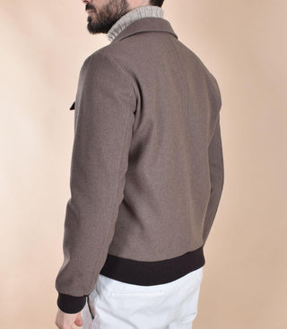 Giubbotto RPL marrone collo camicia lana C1 MLT02 RPL