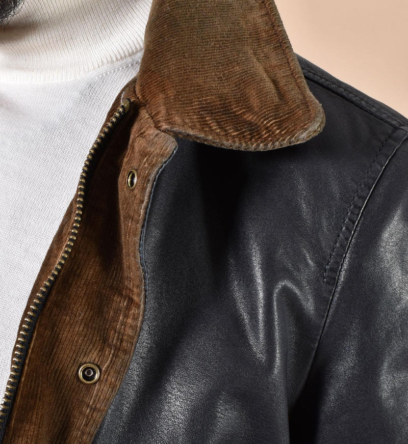 Giubbotto Jack Leathers bomber pelle Ottaviano nero OTTAVIANO20 THE JACK LEATHERS