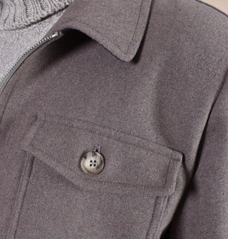 Giubbotto RPL marrone collo camicia lana C1 MLT02 RPL