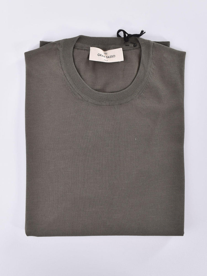 Maglia Gran Sasso mezza manica organic cotton verde 