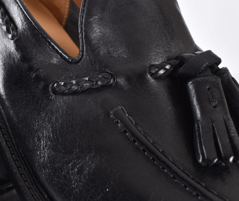 Mocassini Green George nere nappine 