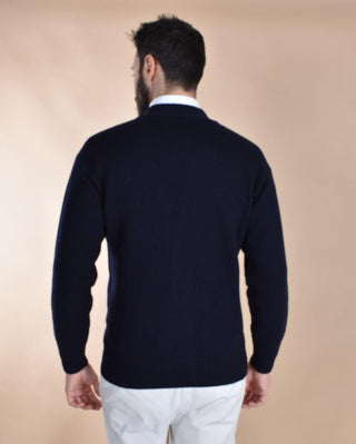 Cardigan Gran Sasso Super Geelong blu 23188 25051598 GRAN SASSO