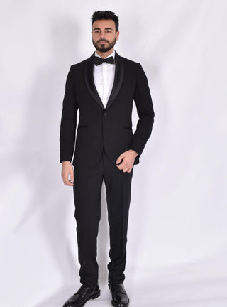 Abito Simbols smoking sciallato nero A10900L90 SIMBOLS