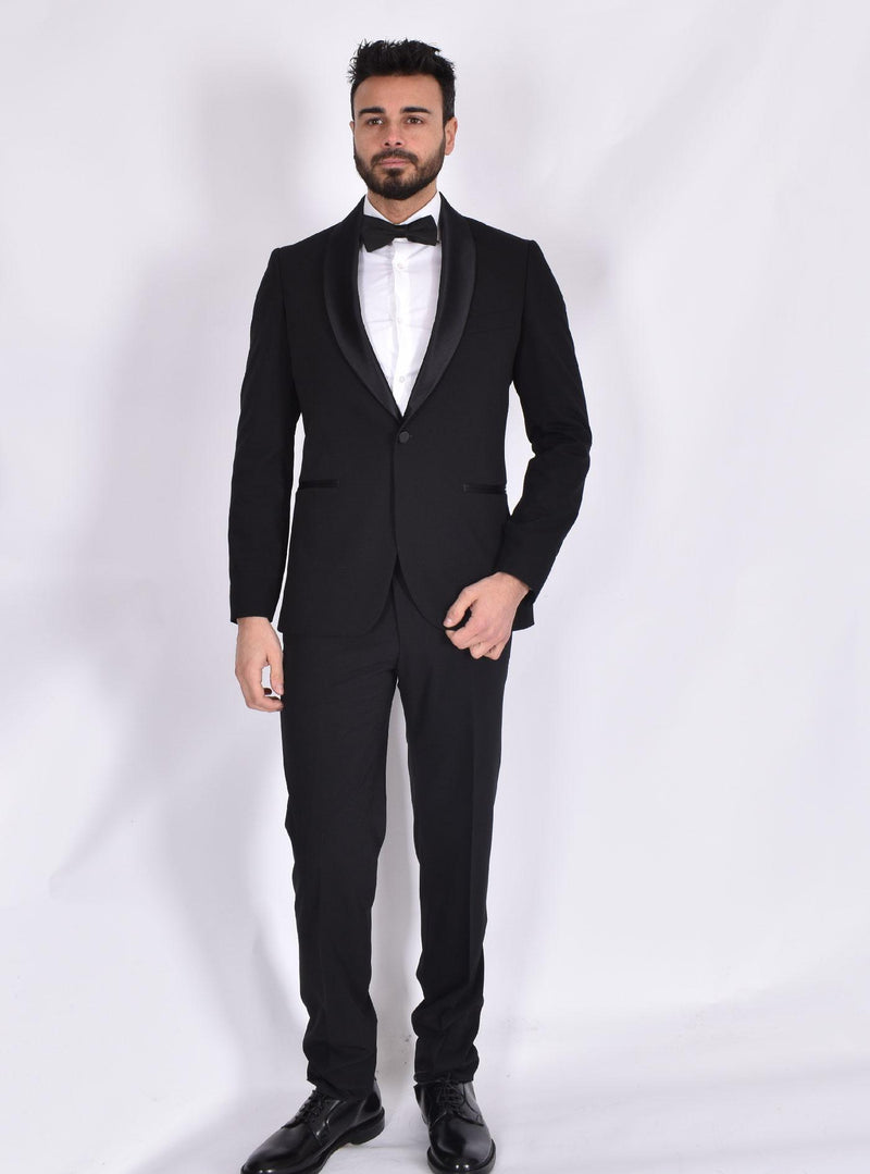 Abito Simbols smoking sciallato nero A10900L90 SIMBOLS