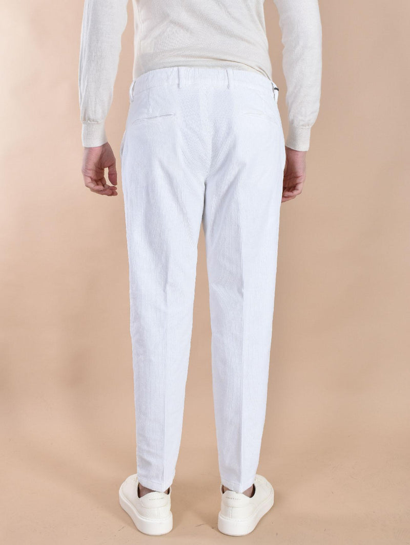 Pantalone Be Able riccardo velluto bianco VL01 BE ABLE