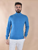 Lupetto Gran Sasso cashmere lana zip blu chiaro