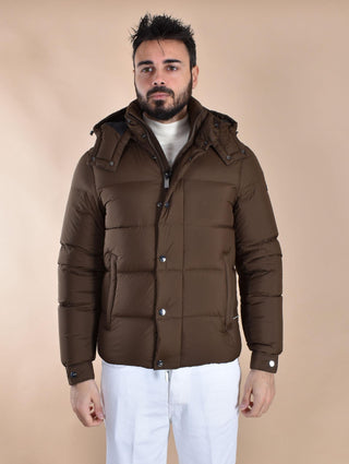 Giubbotto Piumino Hèskimo marrone piuma anatra 44002501 HèSKIMO