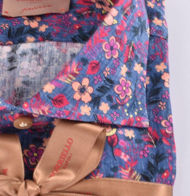 Camicia Borriello fantasia blu 