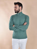 Maglia Lupetto Gran Sasso cashmere lana zip verde