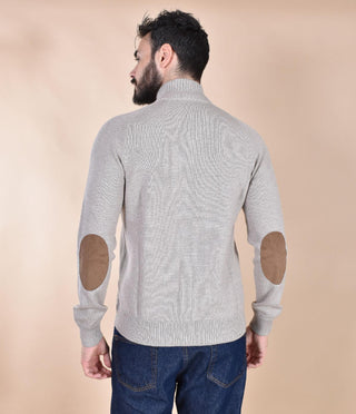 Maglia Gran Sasso extrafine merinos beige zip toppe 23102 14255018 GRAN SASSO