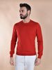 Maglia Gran Sasso extrafine merinos rosso girocollo sottile