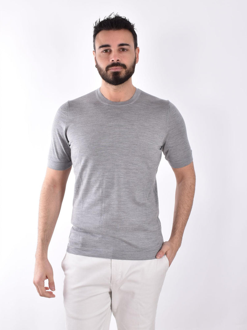 Maglia Gran Sasso cashmere seta lana grigio 