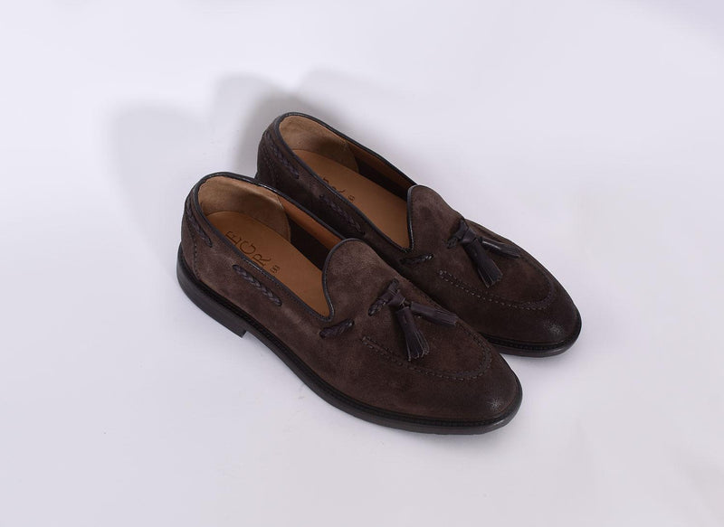 Mocassini Green George nappine camoscio marrone 