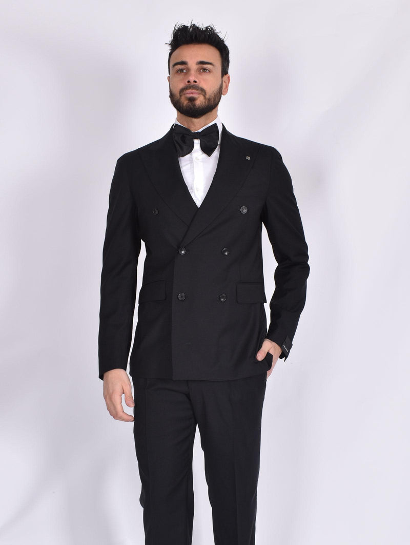 Abito Tagliatore doppiopetto nero fresco lana super 110 2SVS20B 2SVS20B11N5091 TAGLIATORE