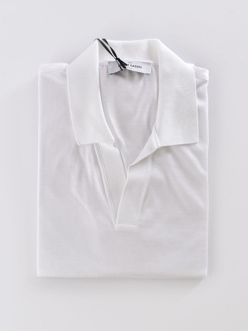 Polo Gran Sasso filo scozia bianco 