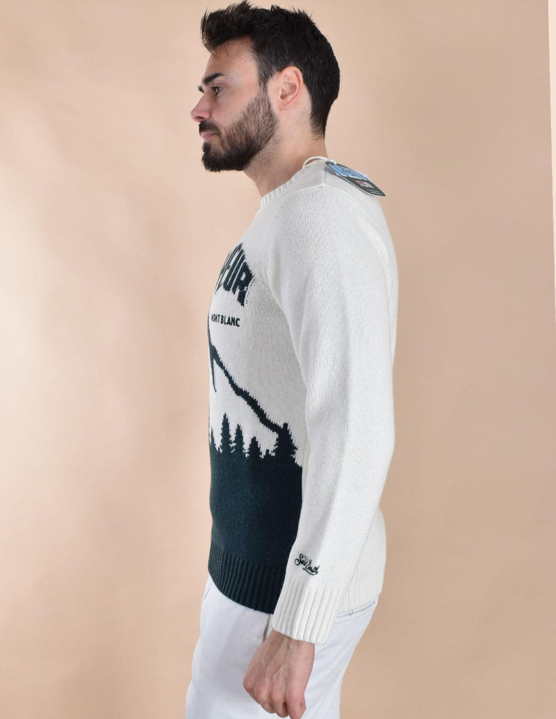 Maglia Mc2 Saint Barth Courmayeur  bianca logo 0049510 MC2 SAINT BARTH