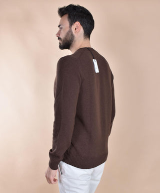 Maglia Gran Sasso marrone girocollo Super Geelong 23131 25012177 GRAN SASSO